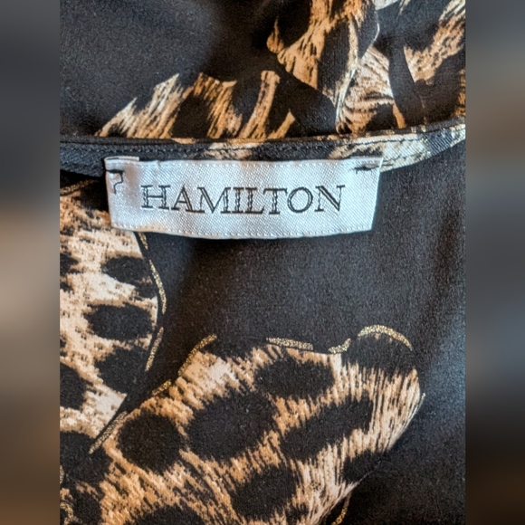Hamilton Black Cheetah Floral Patterned Top - Picture 8 of 9